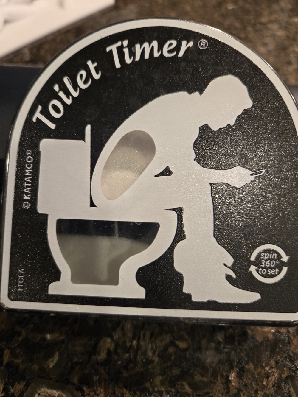 Toilet Timer by - Black and White Bathroom Timer